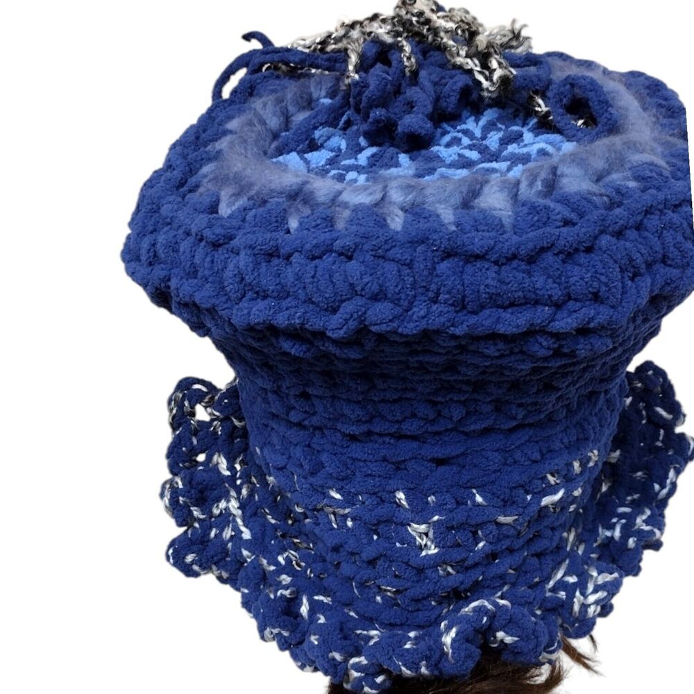 Slouchy, Beret, Top Type Hat OOAK Handmade Crochet Free Hand Women's One Size - Picture 8 of 8